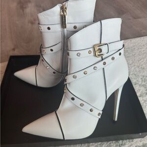 Loriblu White Studded Heeled Boots